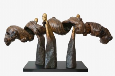 Sculpture titled "Divergencia" by Elsa Muñoz, Original Artwork, Bronze