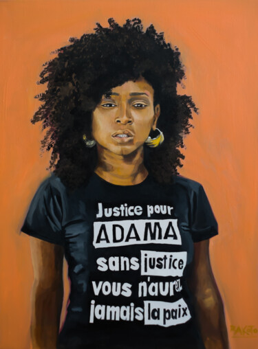 绘画 标题为“Assa Traoré” 由Elsa Rakoto, 原创艺术品, 油