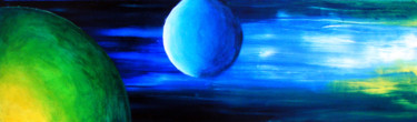 Pintura intitulada "série planètes "pla…" por Elsa Keumurian, Obras de arte originais, Óleo