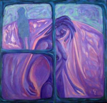 Pintura titulada "La Ventana" por Elsa Lores, Obra de arte original