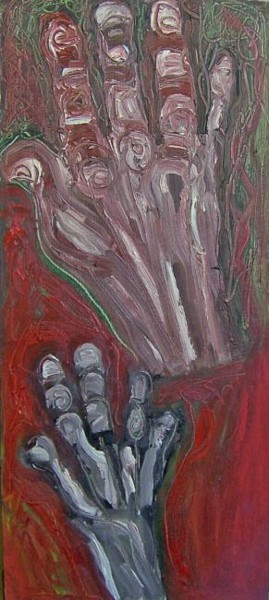 Pintura titulada "Dos manos /Due mani" por Elsa Lores, Obra de arte original