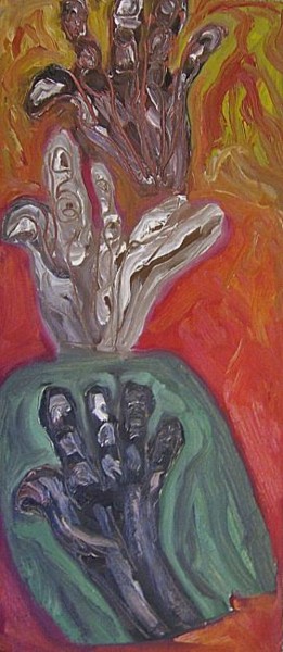 Pintura titulada "Tres manos /Tre mani" por Elsa Lores, Obra de arte original