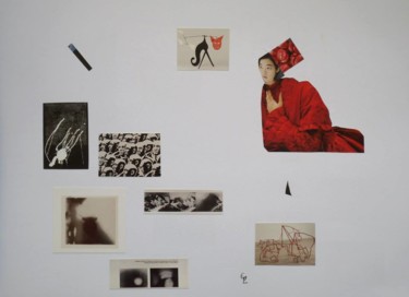 Collages titulada "Japonesa" por Elsa Lores, Obra de arte original