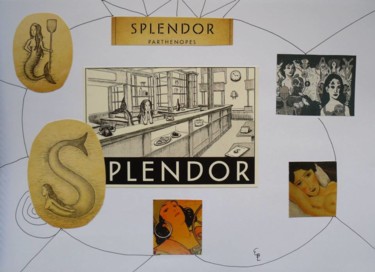 Collages titulada "Splendor" por Elsa Lores, Obra de arte original