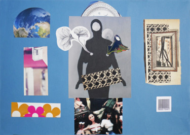 Collages titulada "Jaula" por Elsa Lores, Obra de arte original