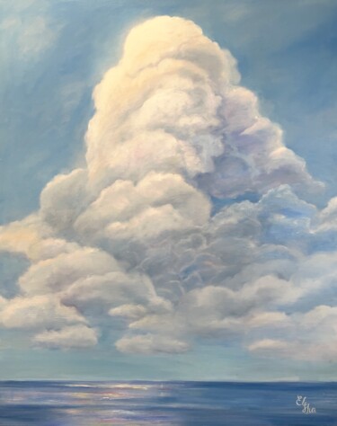 Peinture intitulée "Dreams in the clouds" par Elena Ushanova, Œuvre d'art originale, Huile Monté sur Châssis en bois
