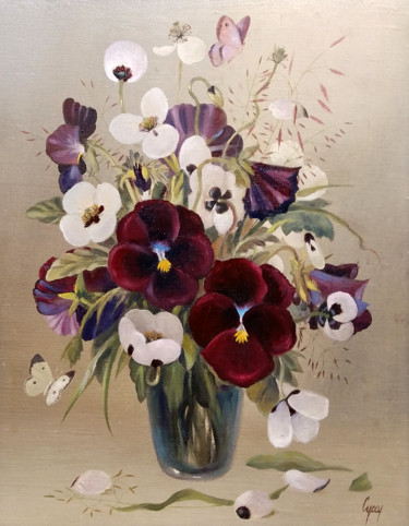 Картина под названием "Still life. Flowers…" - Victor Vinogradov, Подлинное произведение искусства, Масло