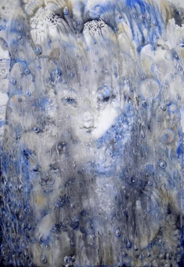 Peinture intitulée "Rainy day" par Elvira Baranova, Œuvre d'art originale, Aquarelle