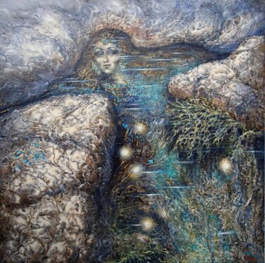 Peinture intitulée "Dream in the water" par Elvira Baranova, Œuvre d'art originale, Autre
