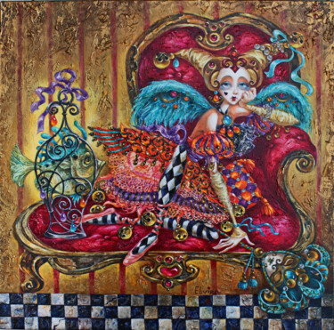 Картина под названием "Dreaming of Venice" - Elvira Baranova, Подлинное произведение искусства, Масло