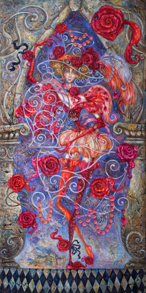 Peinture intitulée "Spirit of the Beauty" par Elvira Baranova, Œuvre d'art originale, Huile Monté sur Châssis en bois