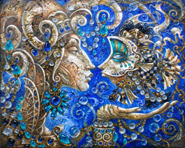 印花与版画 标题为“Soul in stone” 由Elvira Baranova, 原创艺术品, 油 安装在木质担架架上