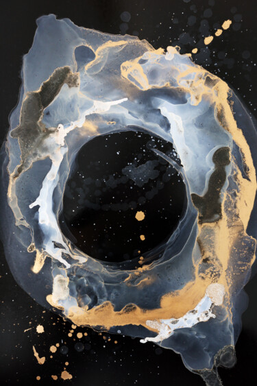 Картина под названием "Space" - Elvira Reshetnikova, Подлинное произведение искусства, Чернила
