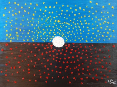 Peinture intitulée "Big Bang" par Elvira Tragaj, Œuvre d'art originale, Huile