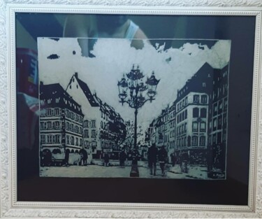 Peinture intitulée "Panorama de Strasbo…" par Elvira Tragaj, Œuvre d'art originale, Graphite