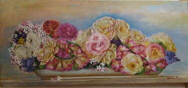 Painting titled "Waiting for Spring" by Elvira Arkan, Original Artwork, Oil