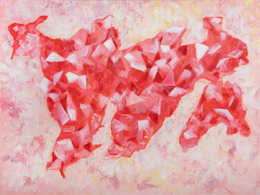 Schilderij getiteld "Integration 3. Love…" door Elvira Kamaletdinova, Origineel Kunstwerk, Olie