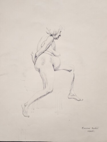 Desenho intitulada "GRANNY" por Elvira Basic, Obras de arte originais, Tinta