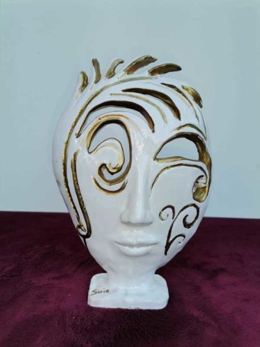 雕塑 标题为“" MASK "” 由Elvira Sirio, 原创艺术品, 粘土