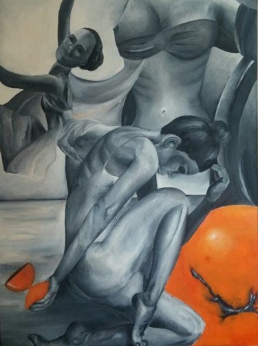 Painting titled "As Bailerinas" by Elyse Jeanne, Original Artwork, Acrylic