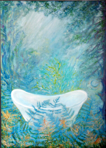 Картина под названием "Wytchnienie" - Elżbieta Goszczycka, Подлинное произведение искусства, Масло