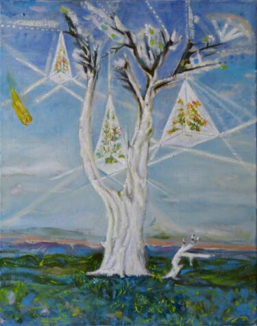 Pintura intitulada "Pomyśl życzenie" por Elżbieta Goszczycka, Obras de arte originais, Óleo
