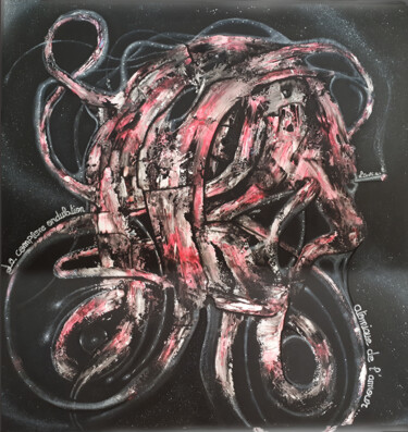 La complexe ondulation atomique de l'amour Painting titled "La complexe ondulat…" by El-Zoufri, Original Art, Acrylic Mounted on Wood Panel