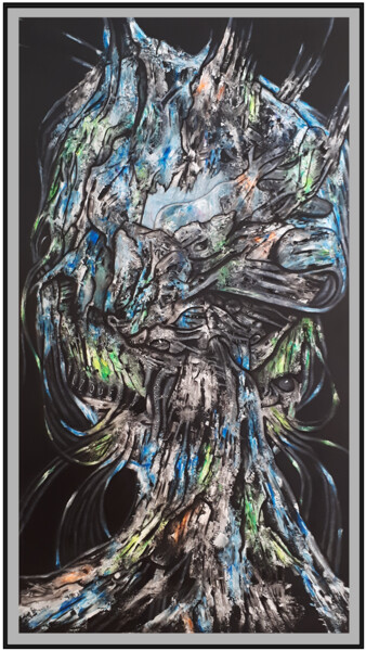 Картина под названием "Mésusa 3.0" - El-Zoufri, Подлинное произведение искусства, Акрил Установлен на Деревянная рама для но…