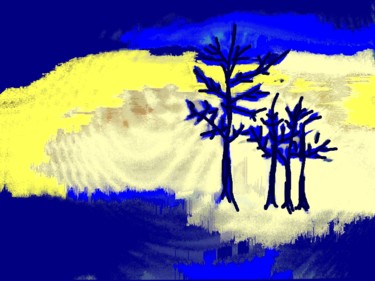 Digital Arts titled "Bäume" by Emivita, Original Artwork, Digital Painting
