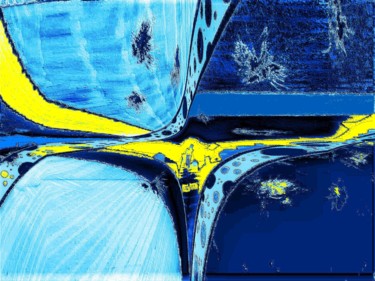 Digital Arts titled "Blaue Kunst" by Emivita, Original Artwork, Digital Painting