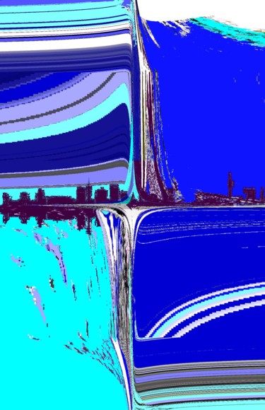 Digitale Kunst mit dem Titel "Skyline" von Emivita, Original-Kunstwerk, Digitale Malerei