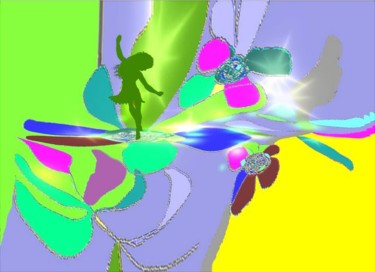 Digitale Kunst mit dem Titel "Naive Blüten II" von Emivita, Original-Kunstwerk, Digitale Malerei