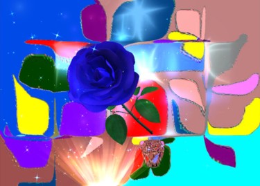 Digitale Kunst mit dem Titel "Naive Blüten III" von Emivita, Original-Kunstwerk, Digitale Malerei