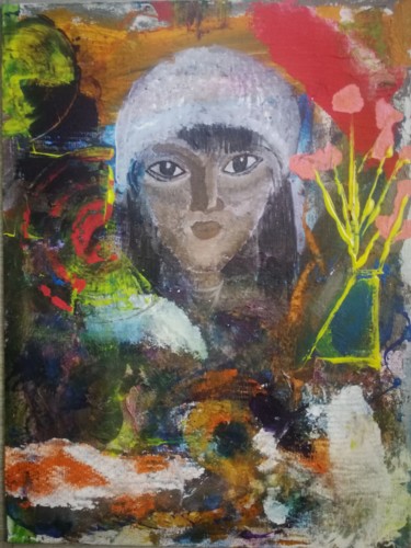Peinture intitulée "Par moi" par Emna, Œuvre d'art originale, Acrylique
