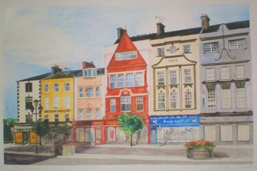 Painting titled "Fermoy old town, Ir…" by Ema Gervike, Original Artwork