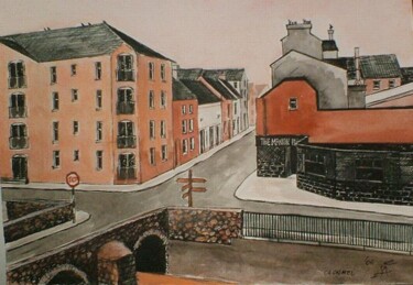 Painting titled "Clonmel streetscape…" by Ema Gervike, Original Artwork