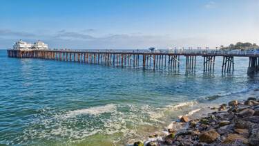 Photography titled "Malibu Pier, an ico…" by Emaga Travels By Emaga.Art, Original Artwork, Digital Photography