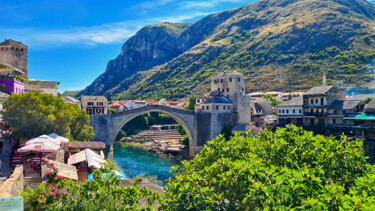 Fotografia intitolato "Stari Most in Mosta…" da Emaga Travels By Emaga Art, Opera d'arte originale, Fotografia digitale