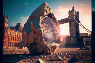 Digital Arts titled "London symbols" by Emaga Travels By Emaga Art, Original Artwork, AI generated image