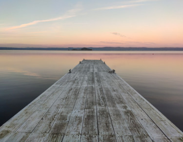 Photographie intitulée "Sunset at the lake" par Emanuele De Vincenzo, Œuvre d'art originale, Photographie numérique