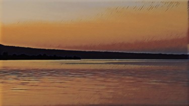 Fotografia zatytułowany „Sunset at the lake…” autorstwa Emanuele De Vincenzo, Oryginalna praca, Manipulowana fotografia