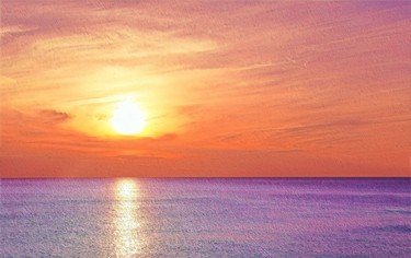 Photography titled "Sunset at the Sea" by Emanuele De Vincenzo, Original Artwork, Digital Photography