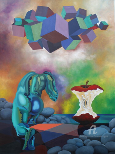 Картина под названием "TUDO VEM DO CÉU" - Emanuel Aguiar, Подлинное произведение искусства, Акрил