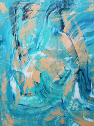 Pintura intitulada "Águas cristalinas" por Emanuel Aguiar, Obras de arte originais, Acrílico