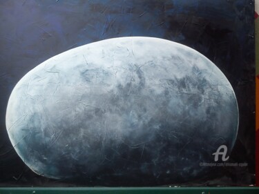Painting titled "Saturno" by Emanuel Aguiar, Original Artwork, Acrylic