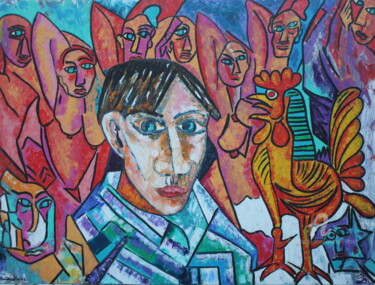 Pintura titulada "AS PUTAS DE PICASSO" por Emanuel Aguiar, Obra de arte original, Acrílico