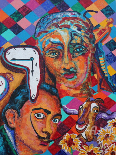 Pintura titulada "Em honra a Salvador…" por Emanuel Aguiar, Obra de arte original, Acrílico Montado en Bastidor de camilla d…