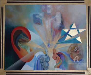 Painting titled "CHAMAMENTO" by Emanuel Aguiar, Original Artwork, Oil
