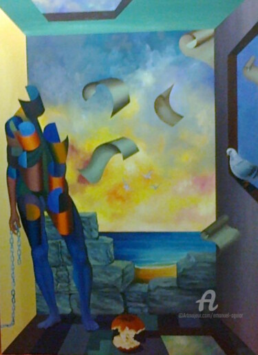 Peinture intitulée "TORNADO" par Emanuel Aguiar, Œuvre d'art originale, Huile