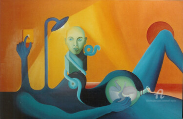 Pittura intitolato "LUZ" da Emanuel Aguiar, Opera d'arte originale